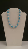 Necklace, Turquoise Beads, White Faux Pearls, Silver Tone Toggle Clasp - Roadshow Collectibles