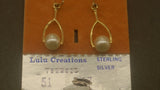 Lulu Creations, Gilded Sterling Silver Drop Hung Style Pearl Earrings. - Roadshow Collectibles