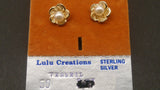 Lulu Creations, Gilded Sterling Silver, Floral Style Pearl Earrings. - Roadshow Collectibles