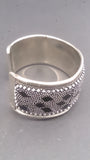 Silver Bracelet, Beaded Robe Design, Round & Diamond Shaped Black Onyx - Roadshow Collectibles