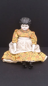 Hertwig Porcelain Doll Head Arms Booted Feet Glazed Cotton Dress 1890s - Roadshow Collectibles