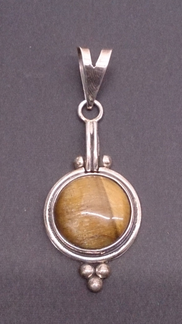 Pendant, Sterling Silver Tigers Eye Pendant - Roadshow Collectibles