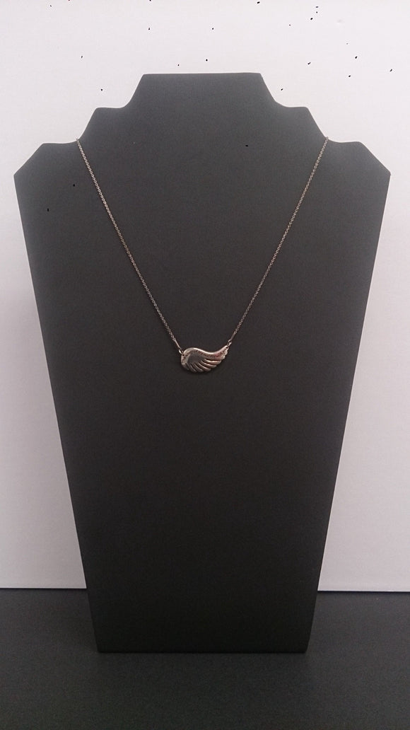 Necklace, Silver, Wing Design, 