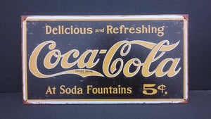 Coca-Cola Metal Sign, Repro - Roadshow Collectibles