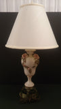 Pair Of Floral Ceramic Decorated Capodimonte Style Lamps & Shades. - Roadshow Collectibles