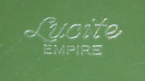 Art Deco Lucite Empire Hand Held Mirror, Lime Green, Goddess Scene - Roadshow Collectibles