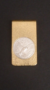 Money Clip, Gold Tone, 1776 Silver Coin, 2 Gr, FINE SILVER, .999 - Roadshow Collectibles