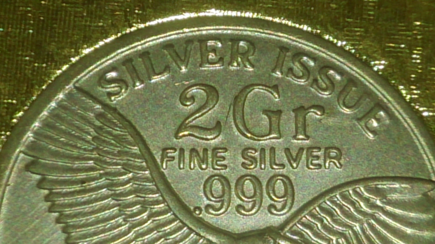 Money Clip, Gold Tone, 1776 Silver Coin, 2 Gr, FINE SILVER