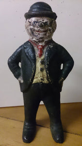 Hubley Foxy Grandpa Coin Bank, Cast Iron, Suit Tie Glasses Bowler Hat - Roadshow Collectibles