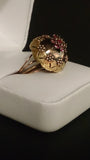 18k Gold Ruby Ring, Seven Rubies at Center, Measuring 2.25mm Each - Roadshow Collectibles