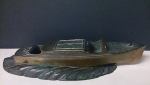 Art Deco Speed Boat, Brass, Ink Or Watercolour Dispenser, 1920-30s - Roadshow Collectibles