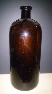 Amber Glass Bottle, Pressed Glass, Late 1800's - Roadshow Collectibles