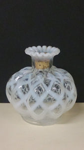 Fenton Perfume Bottle Hand Blown, Two Layers, Short Neck, Rippled Lip - Roadshow Collectibles