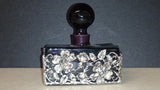 Fenton Perfume Bottle Dark Purple Glass, Embossed Flower Motif Design - Roadshow Collectibles