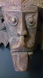 Hawaiian Polynesian Tiki Tongue Mask Hand Carved Decorative Wall Mask - Roadshow Collectibles