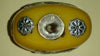 Chinese Yellow Glass Snuff Bottle Silver Overlay Butter Flies Flowers - Roadshow Collectibles