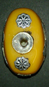 Chinese Yellow Glass Snuff Bottle Silver Overlay Butter Flies Flowers - Roadshow Collectibles