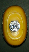 Chinese Yellow Glass Snuff Bottle Silver Overlay Butter Flies Flowers - Roadshow Collectibles