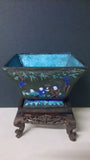 Chinese Brass Bowl Enamelled, 19th Century Square Shaped Figure Scenes - Roadshow Collectibles