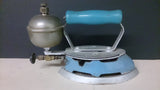 Coleman Steam Iron, Water Reservoir, Baby Blue, Made In The USA - Roadshow Collectibles