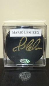 Mario Lemieux, Hall Of Fame Legend, Signed Autographed Hockey Puck - Roadshow Collectibles