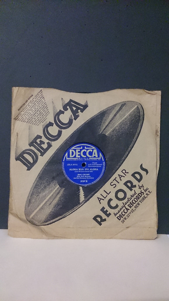 Decca Records, Bing Crosby, The Paradise Island Trio, & Dick McIntire - Roadshow Collectibles
