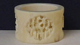Napkin Ring Holder Bone, Handmade, Figures, Branches, Leaves, Flowers - Roadshow Collectibles