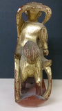 Chinese, Warrior Riding Beast Sword In Hand, Hand Carved, Gold Gilded - Roadshow Collectibles