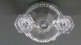 Imperial Glass Double Light Candlestick Holder, In Crocheted Crystal - Roadshow Collectibles