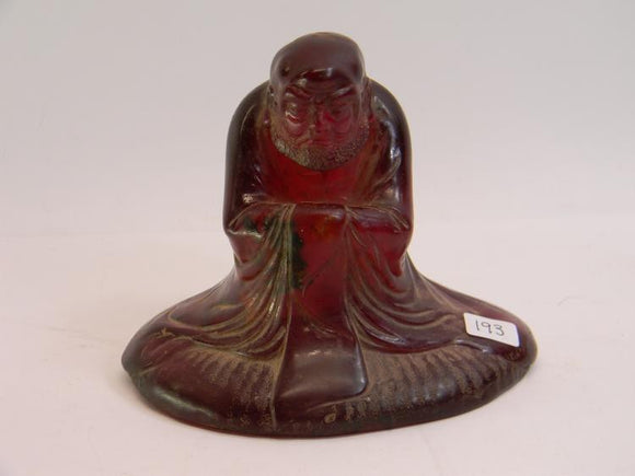 Burmese Reddish Brown Amber, Carving of a Wise Man - Roadshow Collectibles