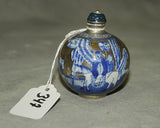 Snuff Bottle, Porcelain, Silver and Blue, Chinese - Roadshow Collectibles