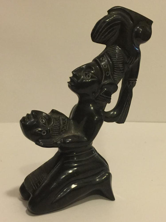 Tribal Head Hunter Figure, Hand Carved, Black Onyx - Roadshow Collectibles