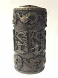 Snuff Container Lidded, Silver Handmade, Dragon Motifs Chinese Tibetan - Roadshow Collectibles
