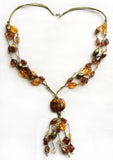 Necklace, Multi Roped, Fancy Earthy Coloured Beads - Roadshow Collectibles