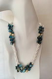 Necklace, Multi-Strand Faux Pearls with Metallic Blue Green Hematite - Roadshow Collectibles