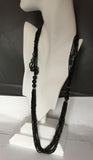 Necklace, Multi-Strand Small, and Large Black Beads, Lobster Clasp. - Roadshow Collectibles