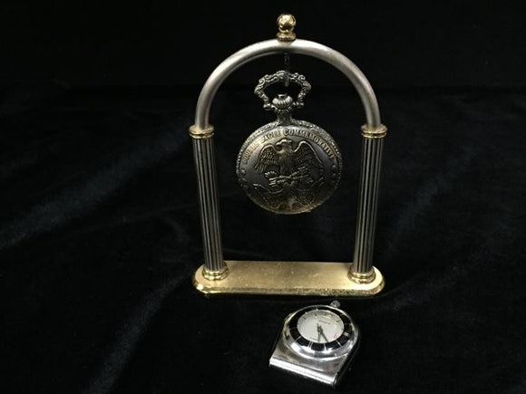 Double Eagle Commemorative Solitaire Pocket Watch with Desk Top Stand - Roadshow Collectibles
