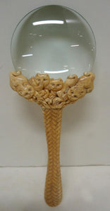 Magnifying Glass, Many Beautifully Carved Oriental Cats - Roadshow Collectibles