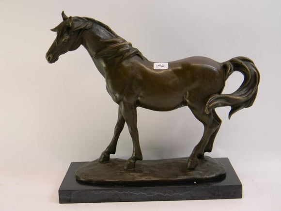 Miguel Fernando Lopez (Milo) Bronze Sculpted Horse Stone Base, Signed - Roadshow Collectibles