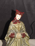 Florence Ceramics, Woman Figure, Hand Brushed Gold and Red Glazes - Roadshow Collectibles