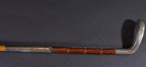 Wood and Silver 1900's Golf Walking Stick Cane - Roadshow Collectibles