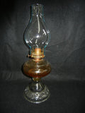 Queen Anne Hurricane Table Oil Lamp Font & Base Clear Glass 1880 - 90s - Roadshow Collectibles