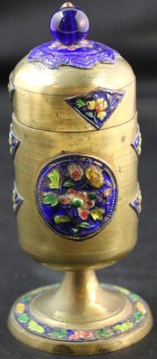Enamelled Vessel, Hand-Painted Multiple Colours, Shapes and Flowers - Roadshow Collectibles