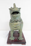 Chinese Bronze Luduan Censer, Qilin Form On Wood Stand, Qing Period - Roadshow Collectibles