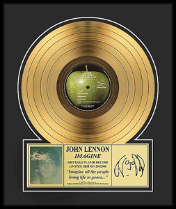 John Lennon's Limited Edition "Imagine" Framed Gold LP Record - Roadshow Collectibles