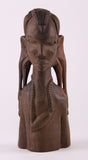African Maasai Tribe Hand Carved Ebony Head Bust Woman Stretched Ears - Roadshow Collectibles
