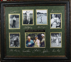 Legends Of Golf Memorabilia, with Plate Signatures, Framed. - Roadshow Collectibles