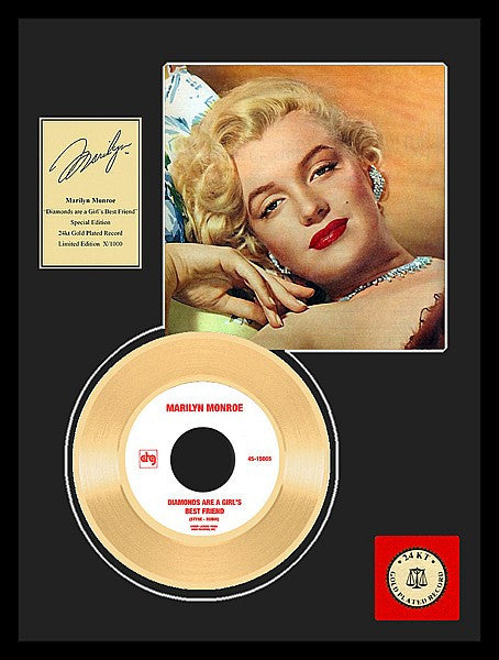 Marilyn Monroe's Diamonds Are A Girl's Best Friend Framed Gold Record - Roadshow Collectibles