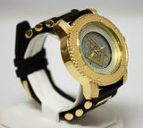 Modern Gold Men's Masonic Wristwatch - Roadshow Collectibles