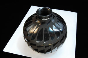 Pottery Pot Handmade & Painted Black Glazed, Signed Martha Appleleaf - Roadshow Collectibles